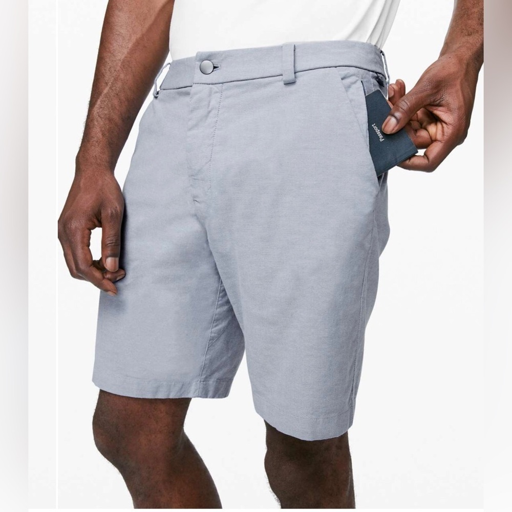Lululemon Mens Commission Short Qwick Oxford Gray 9 Inch Inseam  - Size 32